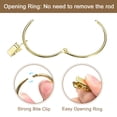 thumbnail image 4 of Unique Bargains Curtain Rings with Clips, 20pack Drapery Curtain Clip Rings, 2.5 Inch Curtain Clip Rings Hooks (Gold), 4 of 5