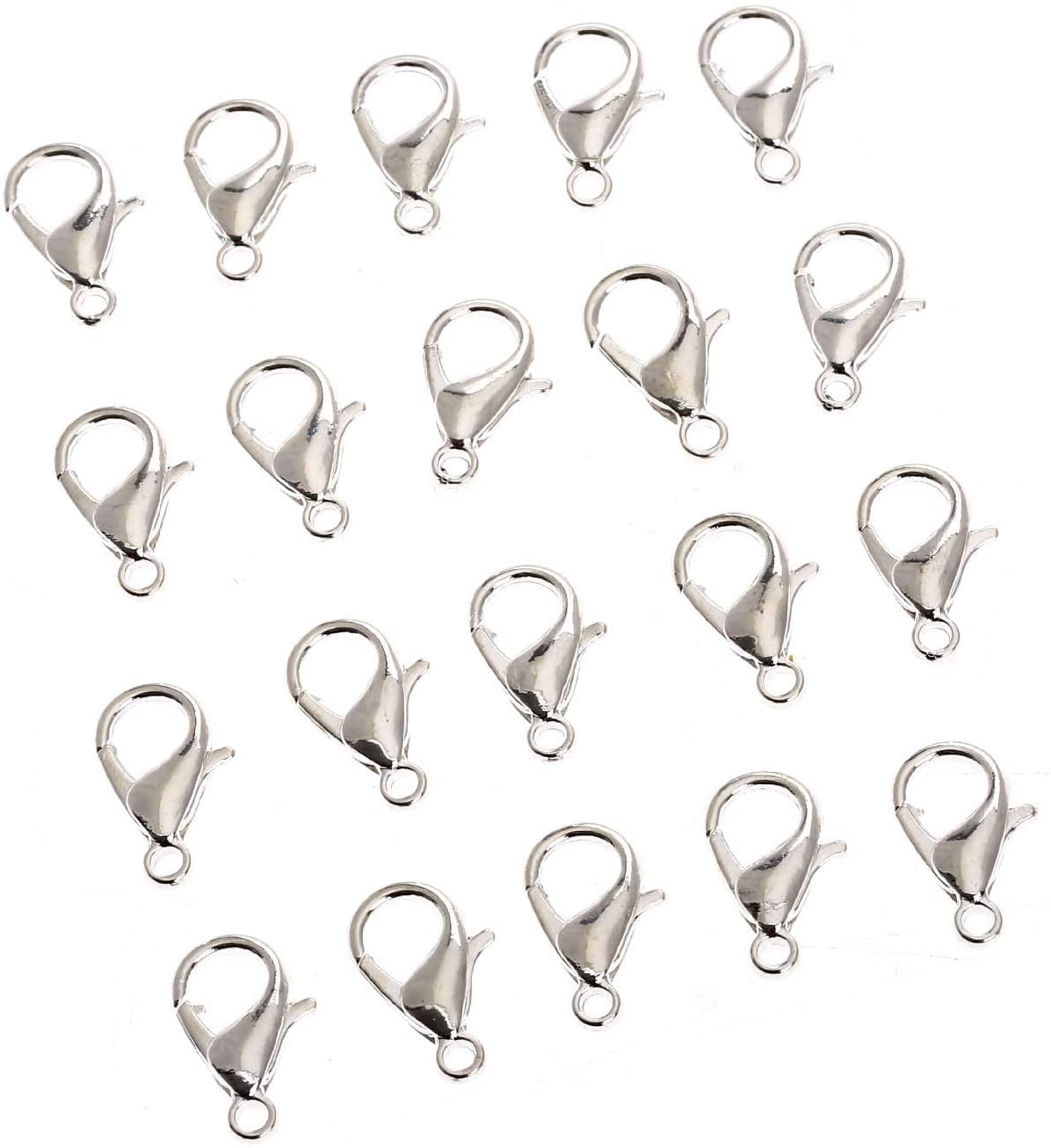 50/100Pcs Silver/Gold/Bronze Lobster Claw Clasps Hooks Finding DIY 10/12/14/16mm