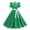Green#sun dress, variant on L Women's 1950s Retro Dress Short Sleeve Polka Dot Swing Midi Dress with Belt Cocktail Rockabilly Dresses Hepburn-Style Pink