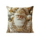 thumbnail image 2 of Funda de almohada navideña para cojín decorativo | Fundas planas estampadas festivas para las fiestas | Tejido de poliéster suave con cierre de cremallera, 2 of 6
