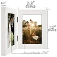 thumbnail image 4 of Golden State Art 2-Opening 4x6 Vertical Hinged Folding Family Picture Frames, White, 2-Pack, 4 of 8