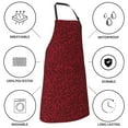 thumbnail image 5 of Pofeuu Burgundy Floral Print Waterproof Apron with Pockets Adjustable Cooking Aprons Kitchen Bib for Baking Household Cleaning, 5 of 8