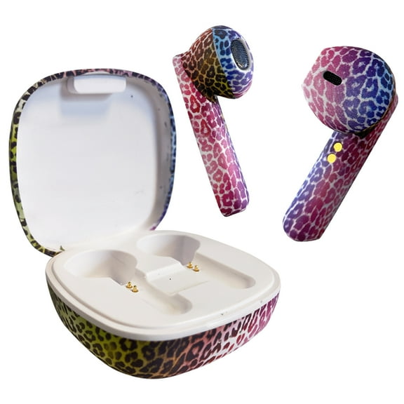 Zunammy Rubberized Wireless Earbuds with Matching Wireless Charging Case - White Snake