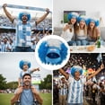 thumbnail image 4 of Jiibva Football Game Flag Colored Fan Wigs Hat, National Flag Afro Fan Wig Headgear Funny Headwear for Soccer Match Celebration Flag Colorful Event Hairband, 4 of 7
