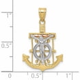 thumbnail image 2 of 10K Tri Color Tri-Color Diamond-Cut With Textured Mariner\'s Cross Pendant (29 X 18) Made In United States -Jewelry By Sweet Pea, 2 of 5