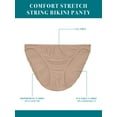 thumbnail image 6 of Vanity Fair Radiant Women's Comfort Stretch String Bikini Underwear, 3 Pack, 6 of 10