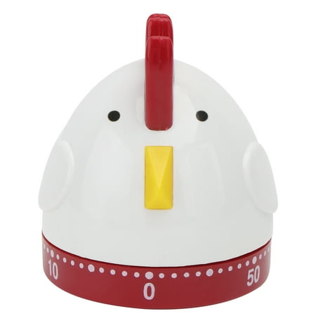 

1Pc Cartoon Rooster Timer Home Mechanical Timer Kitchen Time Reminder (White)