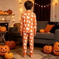 thumbnail image 4 of Elegyee Boys' Halloween Pajamas Ghost Print Long Sleeve Top Pants Loungewear(2-10 Years), 4 of 4