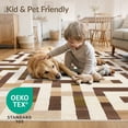 thumbnail image 4 of ODIKA 6'x9' Washable Area Rug Abstract Transitional Blocks Contemporary Minimalist Maze Brushstroke for Dining Room, Under Table, Office Décor, Non-Slip Chair-Friendly, 4 of 7