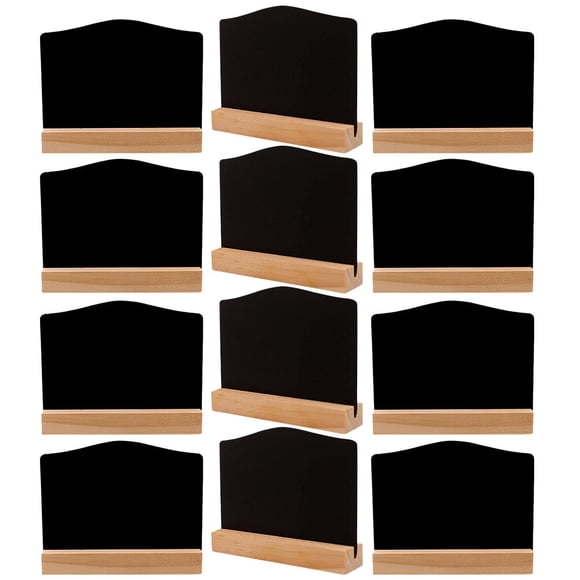 Mini chalkboards de 12 piezas letreros con letreros de tablero de mantenimiento de rectángulo pequeño rectángulo