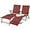 Red, variant on YYEAN Set of 2 Outdoor Patio Chaise Lounge Chair Adjustable Reclining Folding Pool Lounger for Poolside, Deck, Backyard w/Steel Frame, 250lb Weight Capacity-Black
