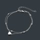thumbnail image 5 of Tobilleras Pulsera de Acero con Encanto Tobillera Corazón Inoxidable, 5 of 7