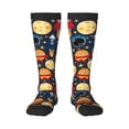 thumbnail image 2 of Lsque Colorful Astronomy Printed Crew Socks Men's Women's LightWeight Thin Casual Calf Socks ,Knee High Socks,Cotton Socks, 2 of 9