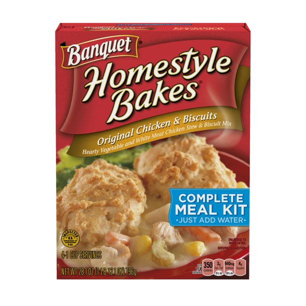 Banquet Homestyle Bakes Creamy Chicken Biscuits 28 1 Oz Walmart Com Walmart Com