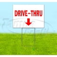 thumbnail image 1 of Drive-Thru Down (18" x 24") Yard Sign, Includes Metal Step Stake, 1 of 6