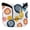 Abstract Circle and Dots, variant on Haosy Line Seagull Bird Golf Mallet Putter Cover Strong Magnetic Leather Golf Club Headcover Closure