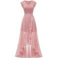 thumbnail image 2 of Vestidos de noche elegantes para mujer, vestido de cóctel de boda con escote en V, vestido de dama de honor largo con corte en forma de salmonete, L, 2 of 5