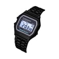 thumbnail image 2 of Resicozy Digital Watch for Women Stainless Steel Band Water Resistant Electronic Square LED Back Light Wristwatch, 2 of 3