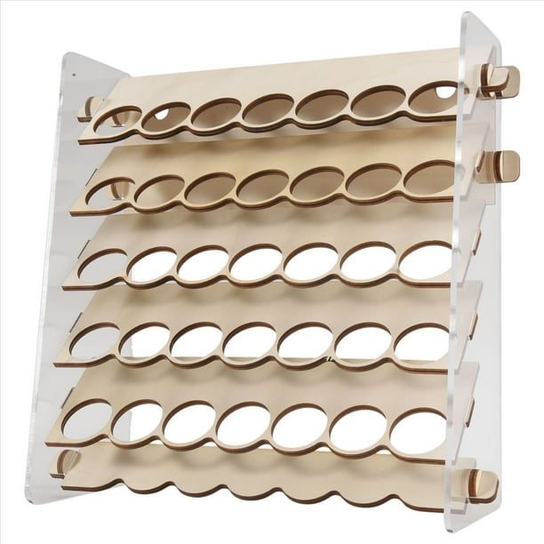 Organizador Modular Madera para Almacenamiento Pintura Artesanal, Capacidad para 35 Pinturas, Soportes en Miniatura, Estante para Almacenamiento Herramientas Artísticas