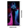 thumbnail image 5 of Clearance! Halloween Door Cover Decoration Durable Polyester Fabric Ghost Door Cover Hanging for Indoor/Outdoor Party, Classroom, Home Decor (Style G), 5 of 9