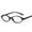 Black, variant on FYEGRE Women's Retro Small Oval Flat Lens Glasses Fashion Eyewear for Everyday Use with Timeless Appeal Red