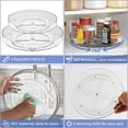 thumbnail image 4 of Ensemble d'Ustensiles de Cuisine Multifonctionnel Support de Rangement Rotatif Bouteille d'Assaisonnement de Cuisine Support de Rangement pour Fruits et Cosmétiques Plateau de Rangement Simple Couche Collection Complète, 9.3 Pouces, 4 of 4