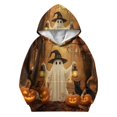 thumbnail image 5 of DJDLJWCJ Boys Halloween Long Sleeve Hoodie Kids Halloween Print Pullover Sweatshirts, Fun Casual Fall Festival Tops Multicolor Size 150, 5 of 5