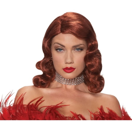 Red Wig Femme Fatale Adult Halloween Accessory