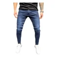 thumbnail image 1 of Jeans De Hombre Ajustados Casuales Elásticos De Color Liso, 1 of 8