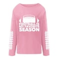 thumbnail image 2 of Chuancc Women's Sweatshirts Oversized Casual Loose Solid Cotton Sweatshirt Crewneck Sweatshirts Women Cute Hoodies Oversized Crewneck Sweatshirt Women's Long Sleeves Sports Blouse Tees Pink 4XL, 2 of 3