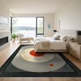 thumbnail image 3 of ODIKA 9'x12' Washable Area Rug Record Vinyl Vintage Cd Disc Retro Music Shaped Round Shape Graffiti for Master Suite, California King, Under Bed, Non-Shedding, Easy Care, 3 of 7