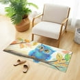 thumbnail image 2 of Bath Mat Soft Plush Non-Slip Absorbent Bathroom Rugs 39"x20" Cute Owl Bird on Branch, 2 of 8