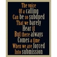 thumbnail image 2 of Homawoo, Richard 15x18 Gold Ornate Wood Framed with Double Matting Museum Art Print Titled - Calling Word Art, 2 of 4