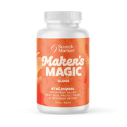 SCORCH MARKER - Makers Magic Sealer - Gloss Finish 8oz, All Purpose Glue, Waterbase& Waterproof Sealer for Crafts, Clear Glue for Glitter, Adhesive for Crafts, Decoupage, Wood, Fabric & More, 1 Pack