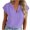 Purple, variant on Tqcoqu Women's Cap Sleeve V Neck Tops Trendy Casual Blouses Summer Work Shirts,Black,Women's S-XXL