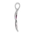 thumbnail image 2 of Finest Gold Sterling Silver Polished Enameled Purple Butterfly Pendant, 2 of 3