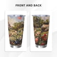 thumbnail image 3 of Rateoe American Flag Rose Garden Printed Car Guy Gifts for Men Women Tumbler - 20oz/590ml Double Wall Vacuum Insulated Stainless Steel Travel Tumbler Cups with Lid & Straw-Without Straw, 3 of 8