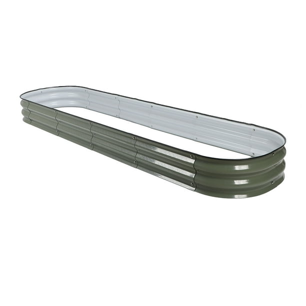 Cama De Jardín Elevada -4 × 2 × 1 Pies Caja De Maceta Galvanizada Para Jardinería Y Plantación Al Aire Libre, Ideal Para Verduras Y Plantas, Fácilmente Bricolaje Y Limpiado