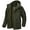 Army Green, variant on TACVASEN Men's Winter Coat Military Jacket Fleece Lined Parka Cotton Cargo Outerwear Dark Gray S