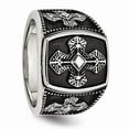 thumbnail image 5 of Stainless Steel Polished and Antiqued Cross Ring Size: 11; for Adults and Teens; for Women and Men, 5 of 7