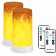 thumbnail image 1 of 2-pack Acsergery LED flame lights with remote control. USB rechargeable flame effect, 1 of 5