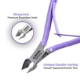 thumbnail image 4 of Professional Cuticle Trimmer Nail Cuticle Cutter Stainless Steel Cuticle Nippers with Sharp Blades of Cuticle Clippers Manicure Tools with Double Spring for Nail Care Pedicure Nail Tools (Purple), 4 of 8