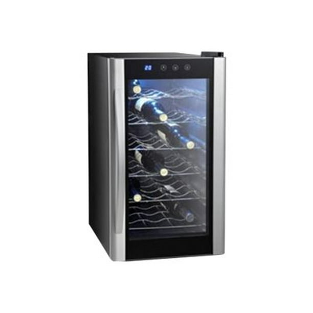 Avalon Bay Ab Wine18s Wine Cooler Freestanding Width 13 6 In Depth 19 8 In Height 25 1 In Black Silver Walmart Com Walmart Com