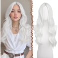 thumbnail image 1 of Yanonmyfd  Long Dirty Blonde Wigs for Women, 24 inch Middle Parting Synthetic Wavy Wig for Daily Party, 1 of 44