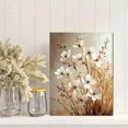 thumbnail image 2 of Qisvanset 12x16 Inch Beige White Wildflower Canvas Wall Art, Rustic Floral Country Home Office Wall Decor, 2 of 8