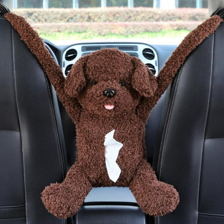 2 In 1 Cute Cartoon Car Tissue Box Creative Lovely Rabbit Short Plush  Tissue Box Holder For Car Armrest Box Car Seat Tissue Box