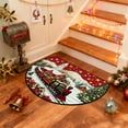 thumbnail image 4 of Summercome Christmas Xmas Half Round Door Mat Xmas Rainbow Half Moon Rug Washable Half Circle Area Rugs Indoor Entrance Non Slip Semi Circle Rugs Floor Carpet for Kithen Bedroom Decorate Gift, 4 of 6
