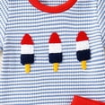 thumbnail image 5 of NOLDARES 4th July Baby Toddler Boy Outfit Short Sleeve T-Shirt and Casual Shorts with Pockets 2-Piece Summer Set Patriotic Stars Stripes(Blue,18-24 M), 5 of 7