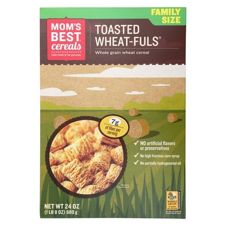 Mom's Best Naturals Wheat-Fuls - Toasted - Case of 12 - 24 oz. (Best Selling Cereal Uk)
