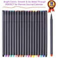 thumbnail image 2 of Colored Pens Fine Point Markers Fine Tip Drawing Pens Porous Fineliner Pen for Bullet Journaling Writing Note Taking Calendar Coloring Art Office School Supplies, 18 Colors, 2 of 4